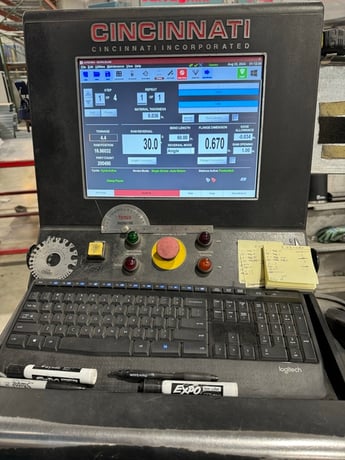 175 Ton, Cincinnati #175AF14 Autoform Plus, CNC hydraulic press brake, 16' overall, 174-1/2" between housing - Image 3