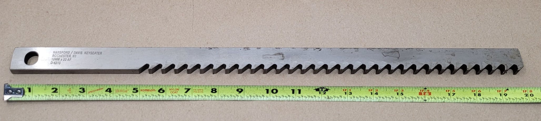 .39" x 20" Hansford Davis #D-4310, keyseater - Image 3