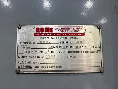 Rowe, Coil Equipment, Coil Straightener B-30, 0.065" max. thickness, Coil Line included, 440 Volt Electrical - Image 7