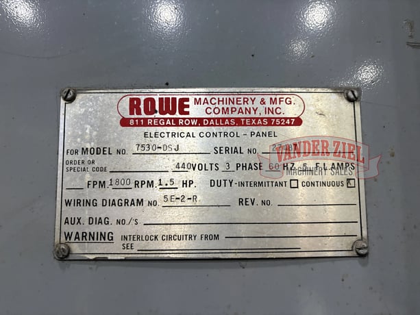 Rowe, Coil Equipment, Coil Straightener B-30, 0.065" max. thickness, Coil Line included, 440 Volt Electrical - Image 7
