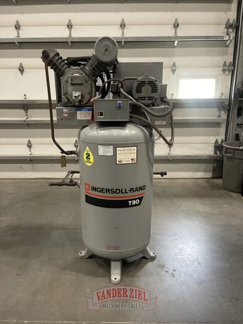 Ingersoll Rand #T30, Air Compressor, Vertical Receiver Tank, 7.5 HP, 3PH - Image 1