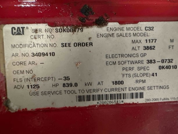 1125 HP Caterpillar #C32, Engine, long block, warranty, tier 4 - Image 3