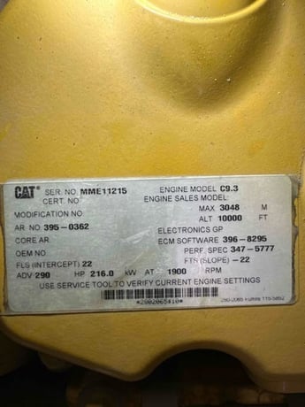 290 HP Caterpillar #C-9.3, Engine, warranty, 627 hours - Image 3
