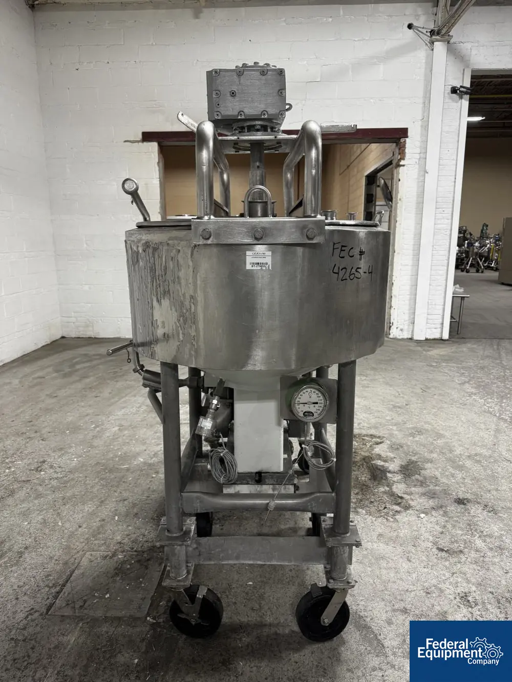 50 gallon Breddo #LORWWSS-SPC, Likwifier, Stainless Steel, 30 HP, 230/460 V., 150 psi jacket - Image 7