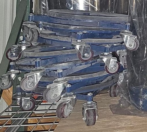 Nordson, dollies, 3 wheel, LOT of 12 - Image 1