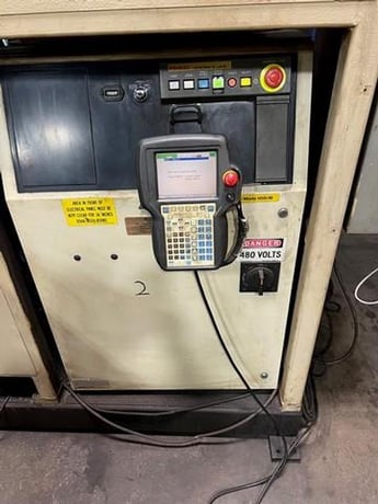 Fanuc, dual robotic welding cell, (2) Fanuc ArcMate 100iB 6-Axis robot, (2) Fanuc RJ3iB Control, teach - Image 4