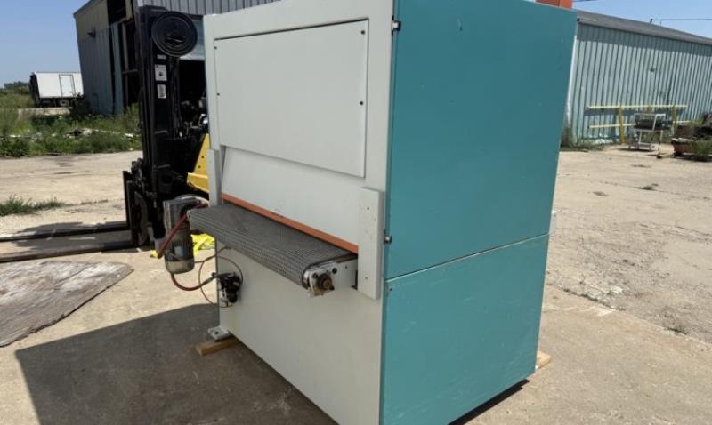 43" x 73" Kundig #Optiq-2-43, dual head wide belt sander, 6.25" diameter, 9-45 FPM, emergency stop button - Image 3