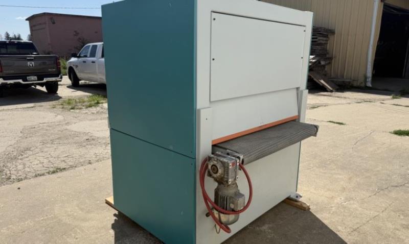 43" x 73" Kundig #Optiq-2-43, dual head wide belt sander, 6.25" diameter, 9-45 FPM, emergency stop button - Image 4