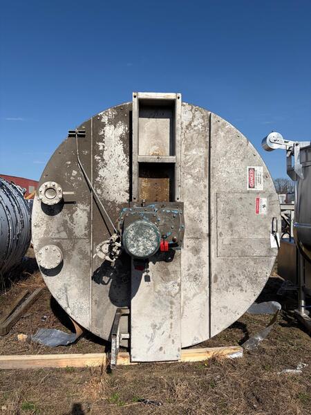 3000 gallon A & B Process Systems, Stainless Steel Mix Tank, 8' diameter x 9' Straight Side, 7.5 HP paddle - Image 2