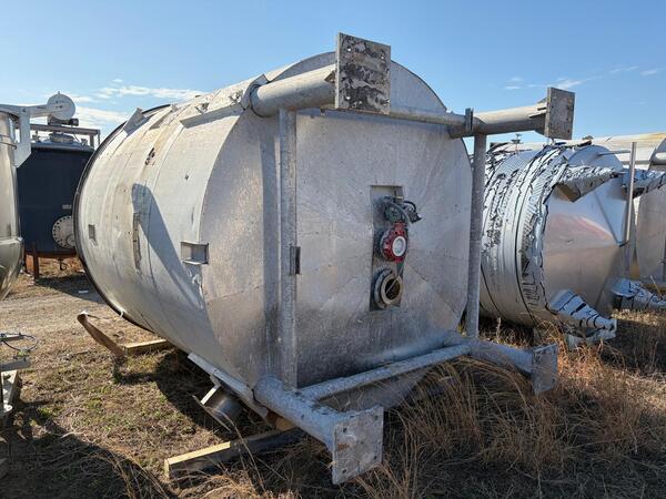 3000 gallon A & B Process Systems, Stainless Steel Mix Tank, 8' diameter x 9' Straight Side, 7.5 HP paddle - Image 5