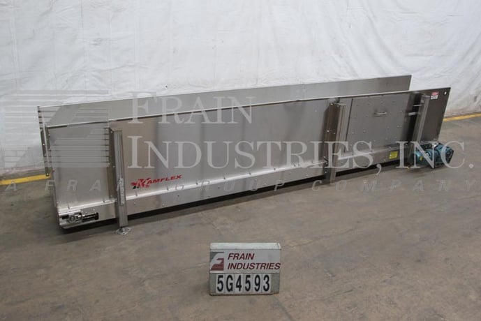 24" wide x 15' long, Kamflex #810, Stainless Steel live bottom accumulation trough, .75 HP drive, 30" high - Image 5