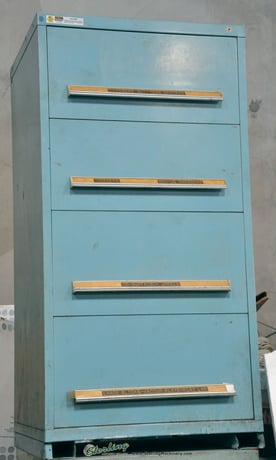 4 Drawer Cabinet, 30" x 27-1/2" x 59" dim, (2) 14", (2 available) 12.25" - Image 1