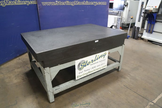 48" x 72" x 10" Mojave #Grade-A, pyramid granite surface plate, 2 ledge, steel stand - Image 2
