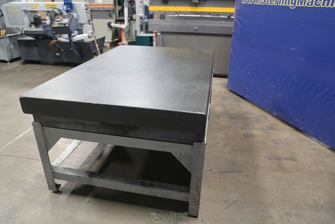 48" x 72" x 10" Mojave #Grade-A, pyramid granite surface plate, 2 ledge, steel stand - Image 4