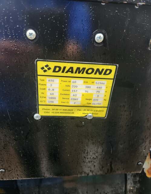 60 KW Perkins, Diesel Generator, Diamond #4-236 engine, 220 Volts, 39 hours, 2000 - Image 4