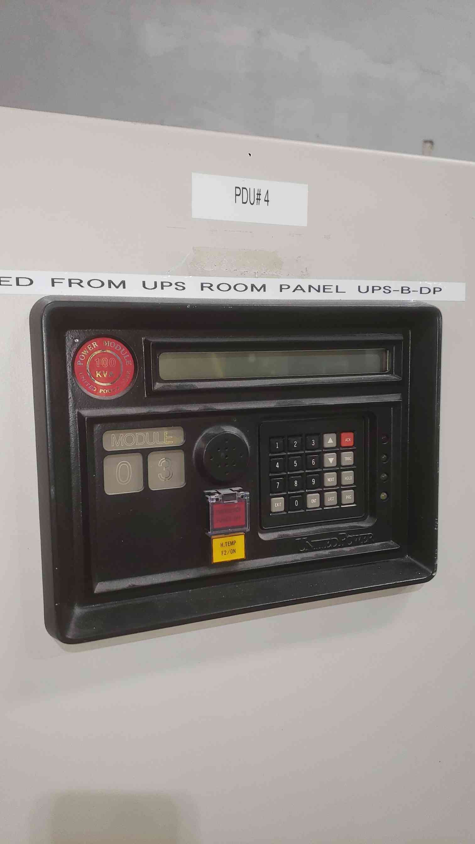 100 KVA United Power #PDM3-F2-100-426, PDU, 480V x 208V, w/ breakers - Image 2