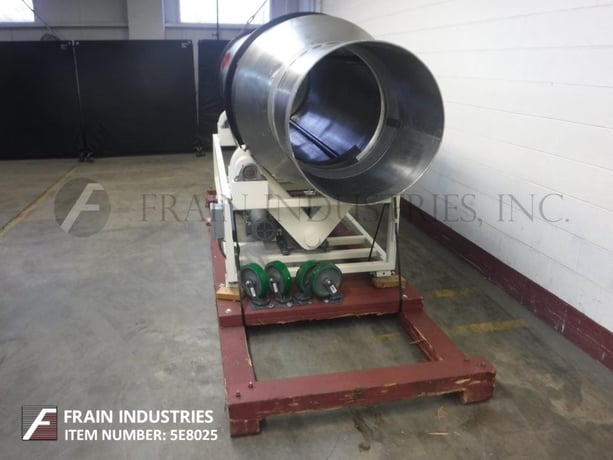 Stainless Steel, continuous, cylindrical drum for coating, 36" ID x 102" L coating chamber, (4) 1" H baffles - Image 3