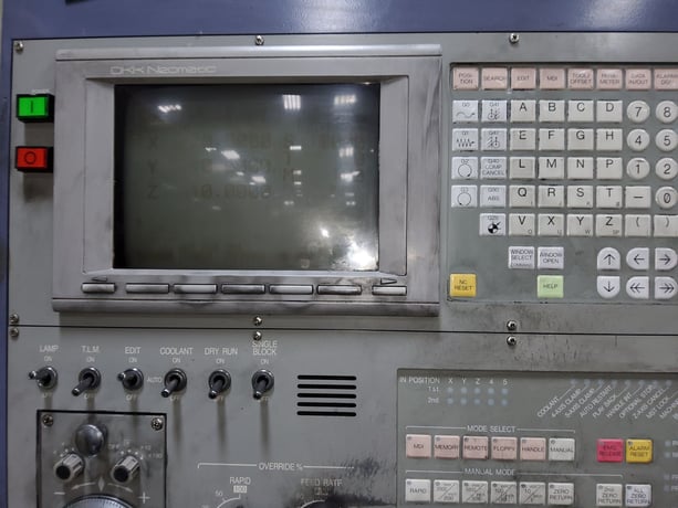 OKK #PCV-55, CNC vertical machining center, OKK Neomatic Control, 48" X, 22" Y, 27.7" Z, 10000 RPM, 20 - Image 3