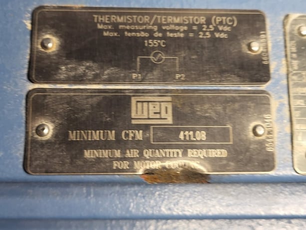 150 HP 1780 RPM Weg #W21, Electric Motor, Frame 444/5TCZ, 575 Volts, Continuous Duty - Image 3
