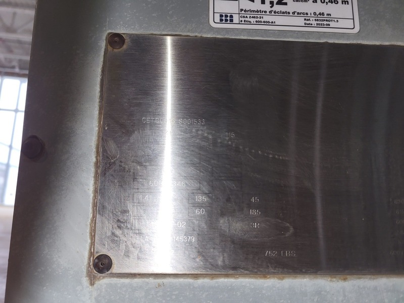 45 KVA 600 Primary, 208Y/120 Secondary, Delta CETC0045S001533, Dry Type Distribution Transformer, Nema 3R - Image 2