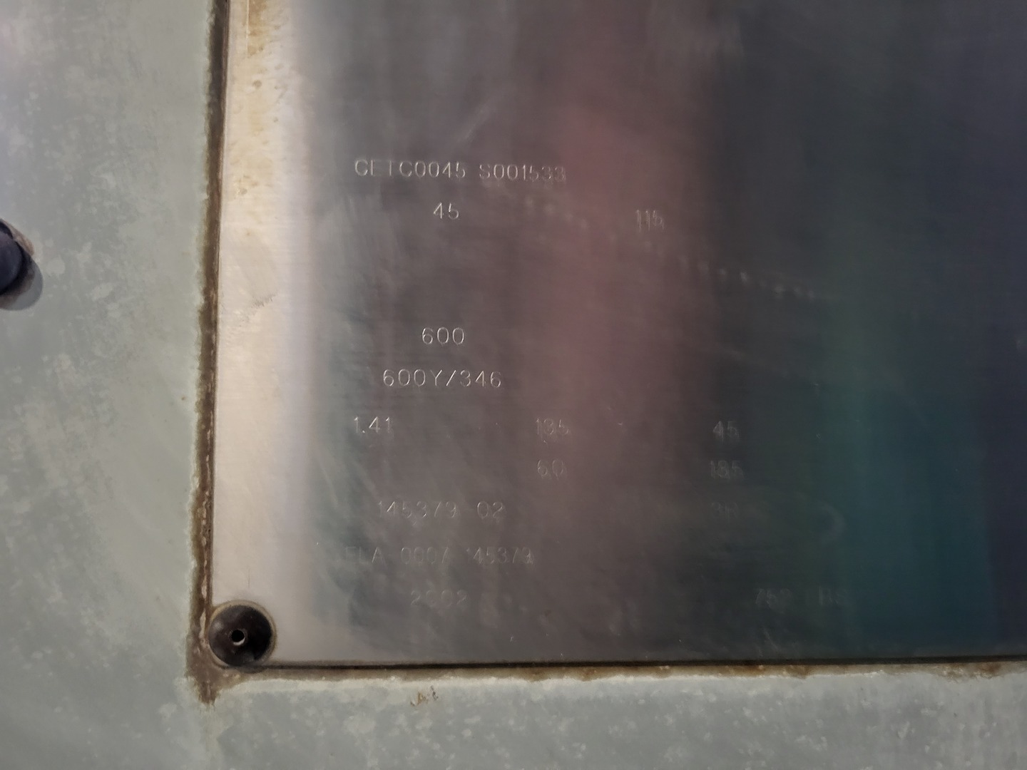 45 KVA 600 Primary, 208Y/120 Secondary, Delta CETC0045S001533, Dry Type Distribution Transformer, Nema 3R - Image 3