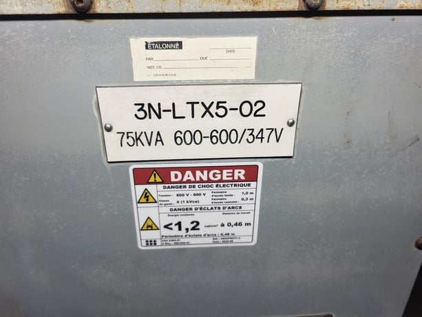 75 KVA 600 Primary, 600Y/347 Secondary, Delta CETC0075S001535, Dry Type Distribution Transformer, Nema 3R - Image 2