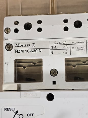 630 Amps, Moeller #NZM10-630N/ZM-630, Circuit Breaker Disconnector, 3P, 690 Volts, unused - Image 4