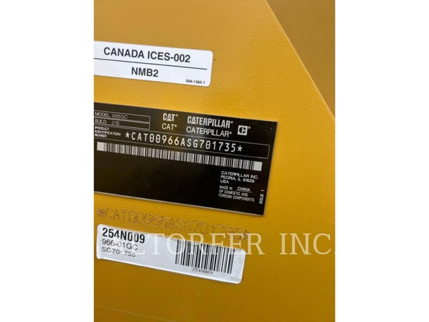 Cat 966-01GC, Wheel Loader, 1565 hours, S/N: SG701735, 2025 - Image 6
