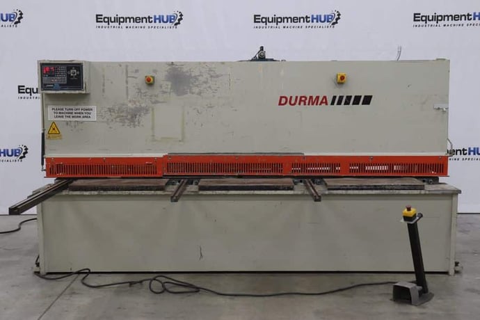 1/4" x 10' Durma #DHGM-3006, CNC plate shear, 36" back gauge, 58" squaring arm, foot pedal, 2002 - Image 1