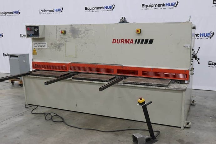 1/4" x 10' Durma #DHGM-3006, CNC plate shear, 36" back gauge, 58" squaring arm, foot pedal, 2002 - Image 3