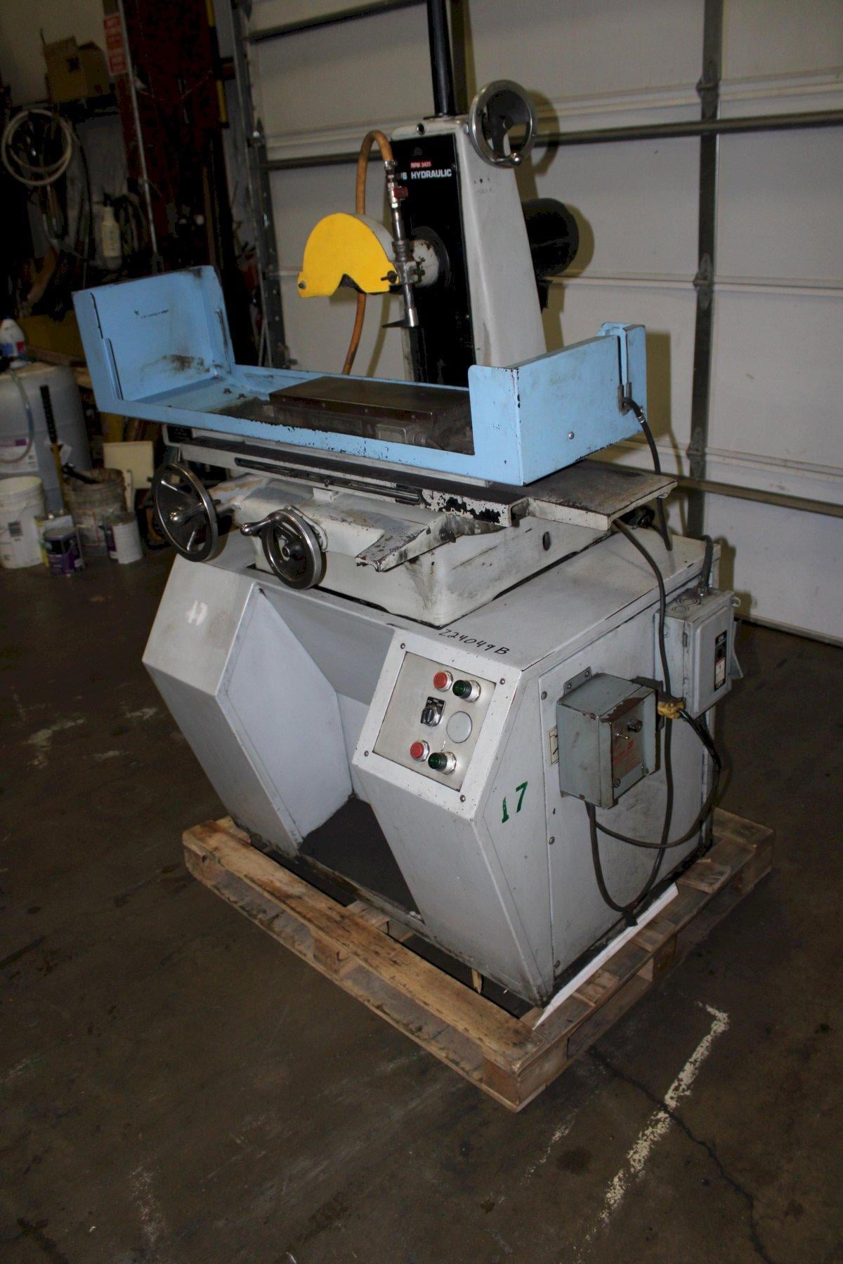 6" x 18" Harig, surface grinder, 8" x 1.25" x 1.25" wheel, hydraulic table, manual down feed, coolant - Image 1