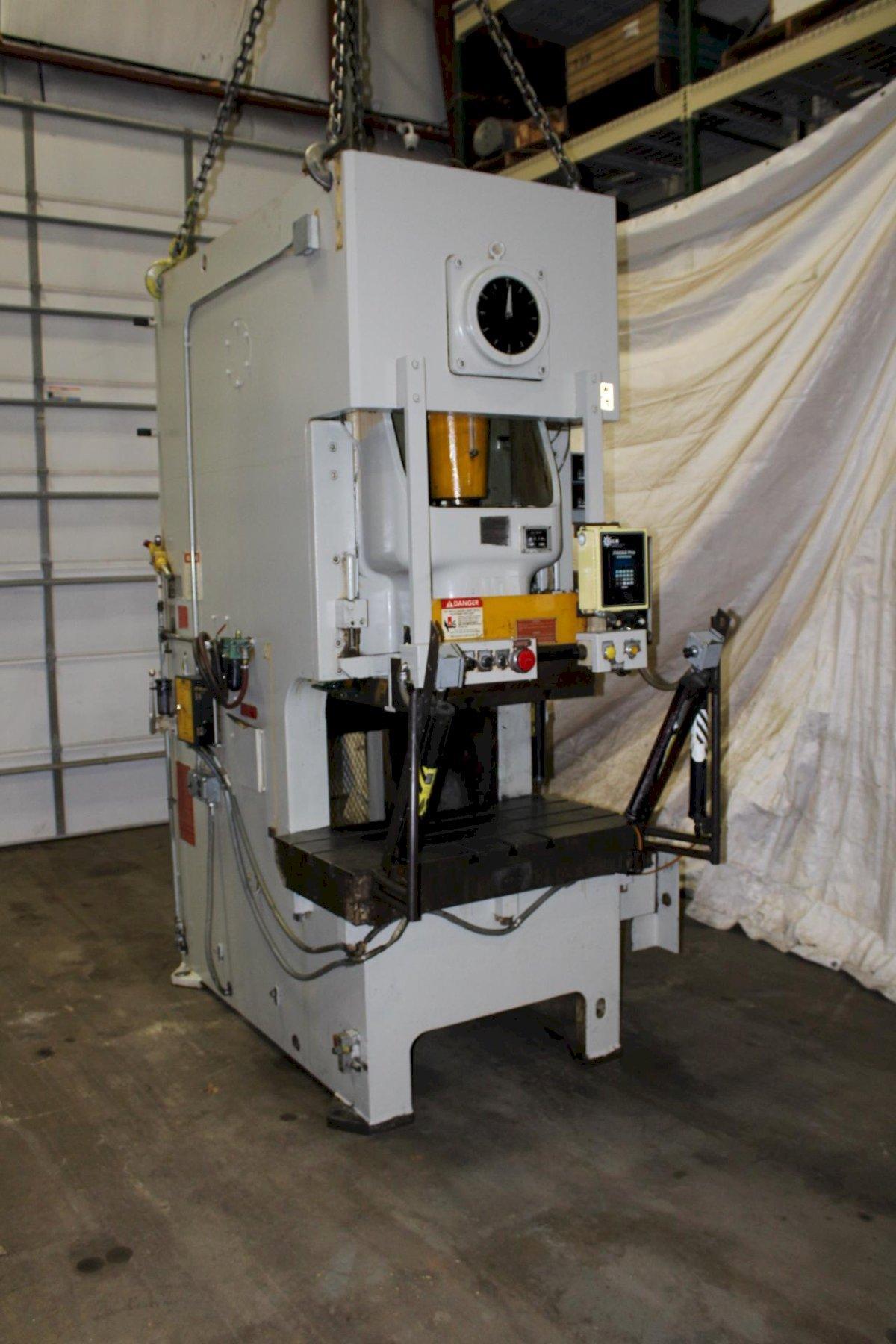 165 Ton, Aida #NC1-150(1), single crank gap frame press, 5.11" stroke, 13.77"Shut Height, 3.93"ram adj. - Image 1