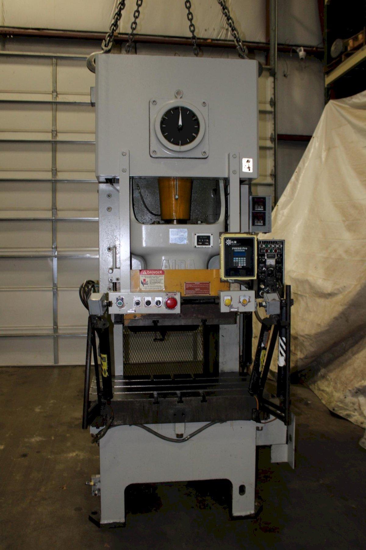 165 Ton, Aida #NC1-150(1), single crank gap frame press, 5.11" stroke, 13.77"Shut Height, 3.93"ram adj. - Image 2