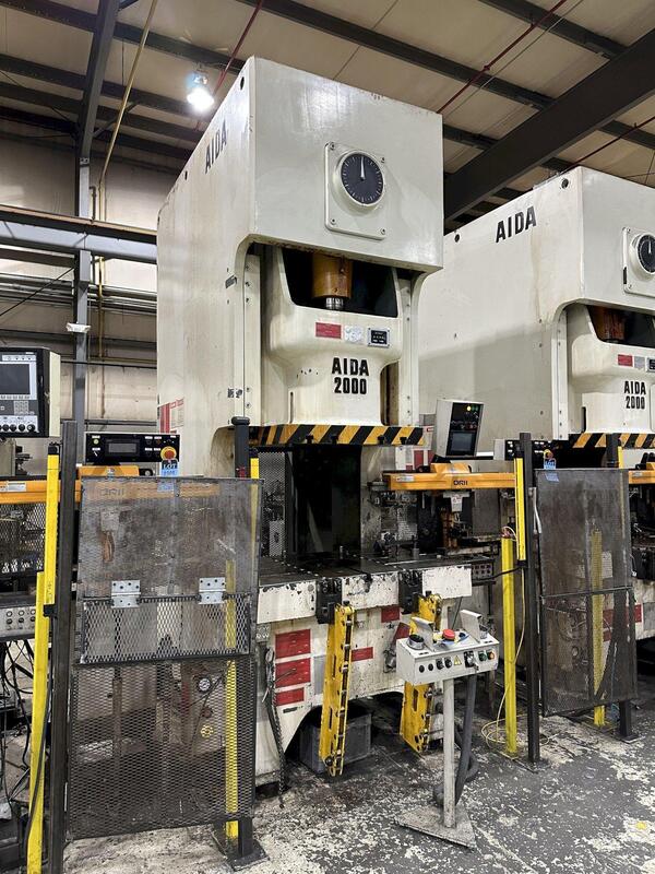 220 Ton, Aida #NC1-2000(2), single crank gap frame press, 9.84" stroke, 19.69"Shut Height, 4.33"ram adj. - Image 3
