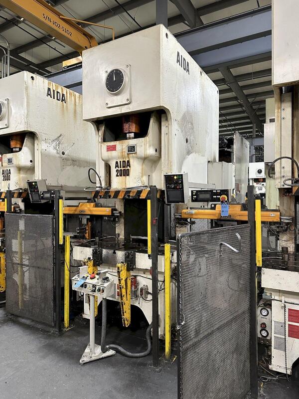 220 Ton, Aida #NC1-2000(2), single crank gap frame press, 9.84" stroke, 17.72"Shut Height, 4.33"ram adj. - Image 7