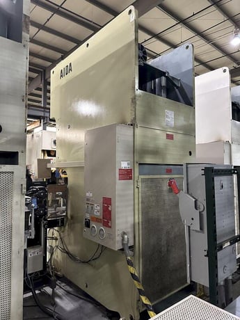 220 Ton, Aida #NC1-2000(2), single crank gap frame press, 9.84" stroke, 17.72"Shut Height, 4.33"ram adj. - Image 9