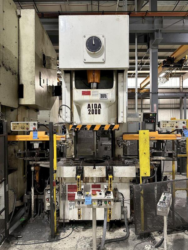 220 Ton, Aida #NC1-2000(2), single crank gap frame press, 9.84" stroke, 17.72"Shut Height, 4.33"ram adj. - Image 2