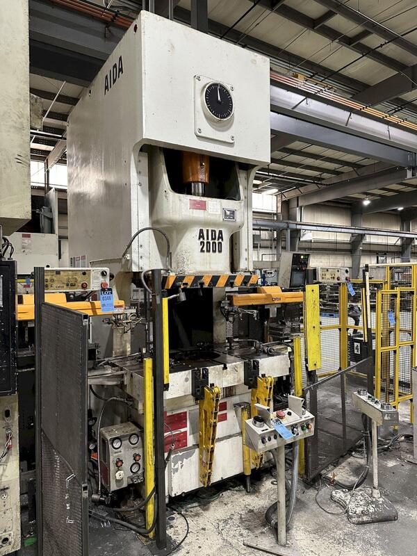 220 Ton, Aida #NC1-2000(2), single crank gap frame press, 9.84" stroke, 17.72"Shut Height, 4.33"ram adj. - Image 3