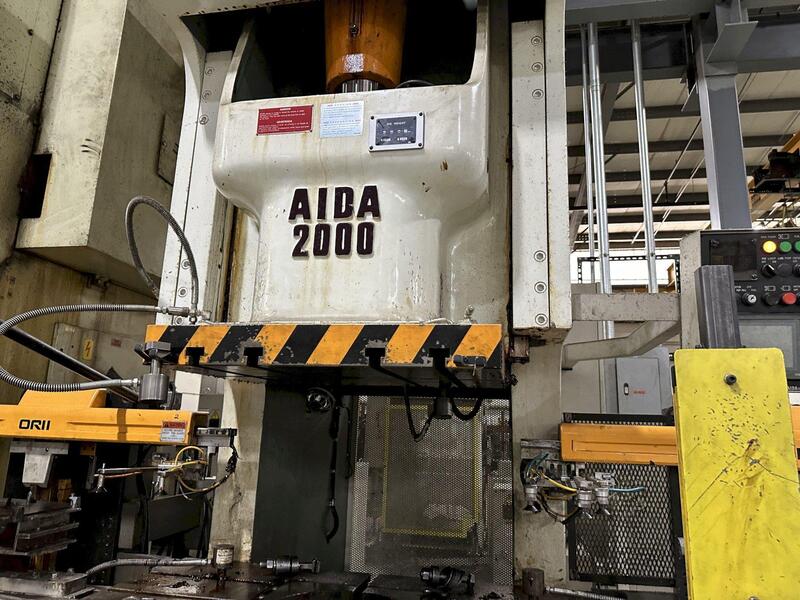 220 Ton, Aida #NC1-2000(2), single crank gap frame press, 9.84" stroke, 17.72"Shut Height, 4.33"ram adj. - Image 7