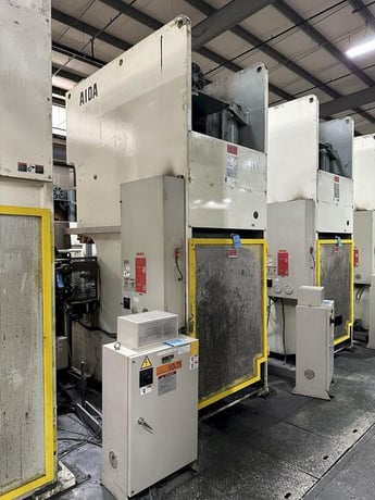 220 Ton, Aida #NC1-2000(2), single crank gap frame press, 9.84" stroke, 17.72"Shut Height, 4.33"ram adj. - Image 7