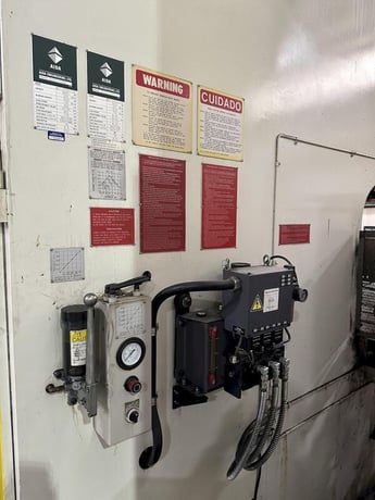220 Ton, Aida #NC1-2000(2), single crank gap frame press, 9.84" stroke, 17.72"Shut Height, 4.33"ram adj. - Image 10
