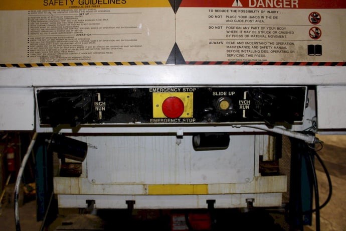 175 Ton, Cincinnati #OBS-175, hydraulic press, 10" stroke, 22" daylight, 50" x30" bed, foot pedal - Image 5