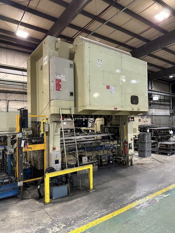 330 Ton, Aida #NC2-3000(2)E, straight side double crank press, 11" stroke, 23" Shut Height, 3.93"ram adj. - Image 7