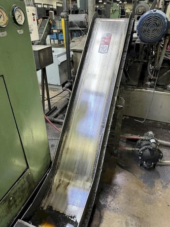 12" wide, Tyf-Trac, magnetic conveyor, 43" base, 56" incline, 45" discharge - Image 2
