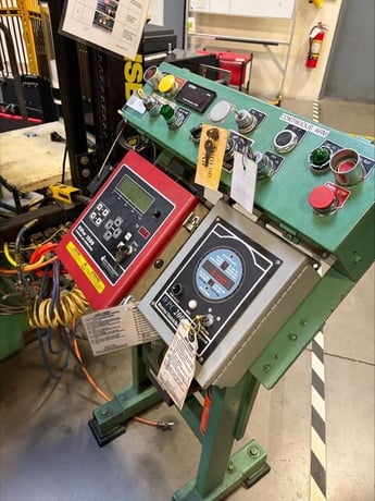 32 Ton, Nidec Minster #B1-32, stamping OBI press, 1.5" stroke, 2.25" slide adj., 200 SPM, Wintriss DiPro 1500 - Image 3