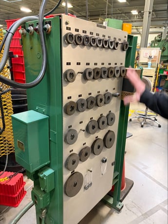 32 Ton, Nidec Minster #B1-32, stamping OBI press, 1.5" stroke, 2.25" slide adj., 200 SPM, Wintriss DiPro 1500 - Image 9