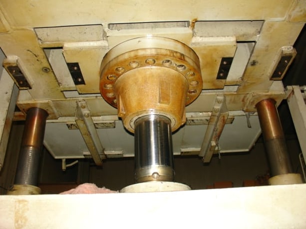150 Ton, Dake, 48" x 38", 35" daylight, 15" stroke, 4-post, down-acting, AB PLC, 20 HP, #2346 - Image 3