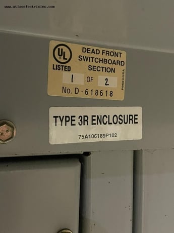 1200 Amps, General Electric #Spectra, 480Y/277 Volts N3R Low Voltage Switchboard - Image 7
