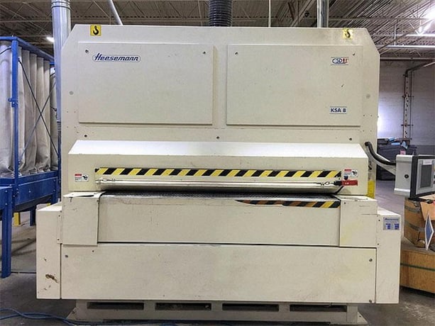 Heesemann #KSA-8, Lacquer/Sealer Sander, 80.7" x 128" abrasive belt, 35 & 42 HP dual speed motor, 9.8" - Image 2