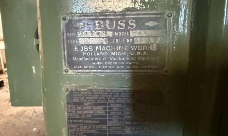 3 6" x 6" Buss #44, Single-Sided Planer, 8" max. manual opening, 40 HP direct drive single top head, 3600 RPM - Image 7